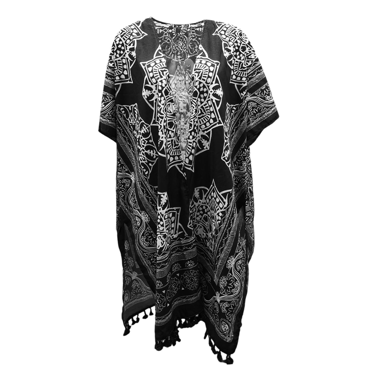 Generisch Veste Cardigan Femme Cardigan Imprimé Floral Léger Été Printemps Décontracté Coupe Ample Pull Ouvert Devant pour Jeans