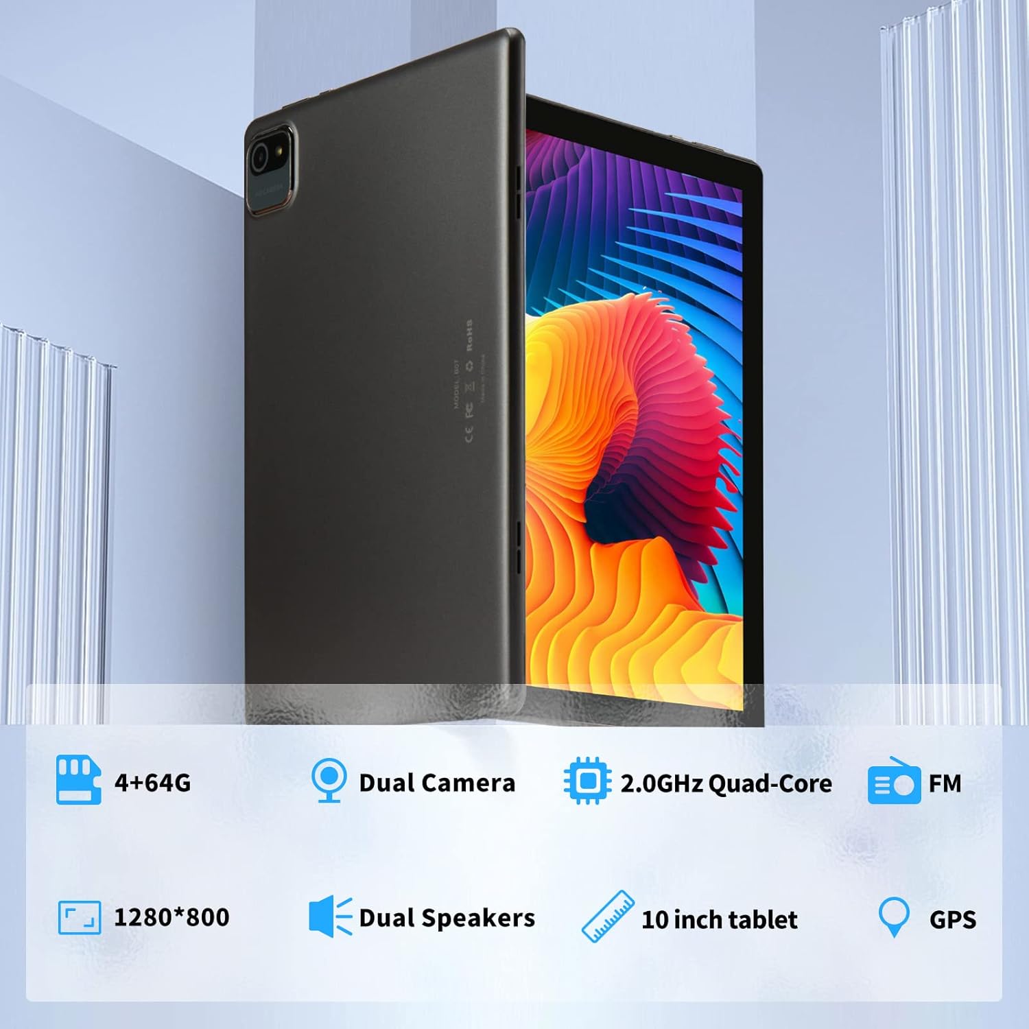 YOUXD Tablet 10 Inch Android 11 Tablet PC IPS HD Display with 2.0 GHz Quad-Core Processor 4GB RAM 64GB Storage│5MP+8MP Dual Camer│6000mAh Battery│Support WiFi│Bluetooth,USB Type-C (Grigio) YOUXD Tablet 10 Inch Android 11 Tablet PC IPS HD Display with 2.0 GHz Quad-Core Processor 4GB RAM 64GB Storage│5MP+8MP Dual Camer│6000mAh Battery│Support WiFi│Bluetooth,USB Type-C (Grigio)