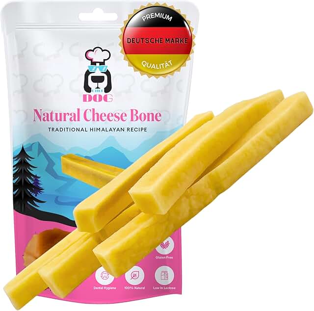 Chef Dog Yak Cheese for Dogs XS - Chew Bone Dog - Natural Cheese Sticks without Additives - Cheese Bone Dog for Puppies and Dogs of All Sizes product image