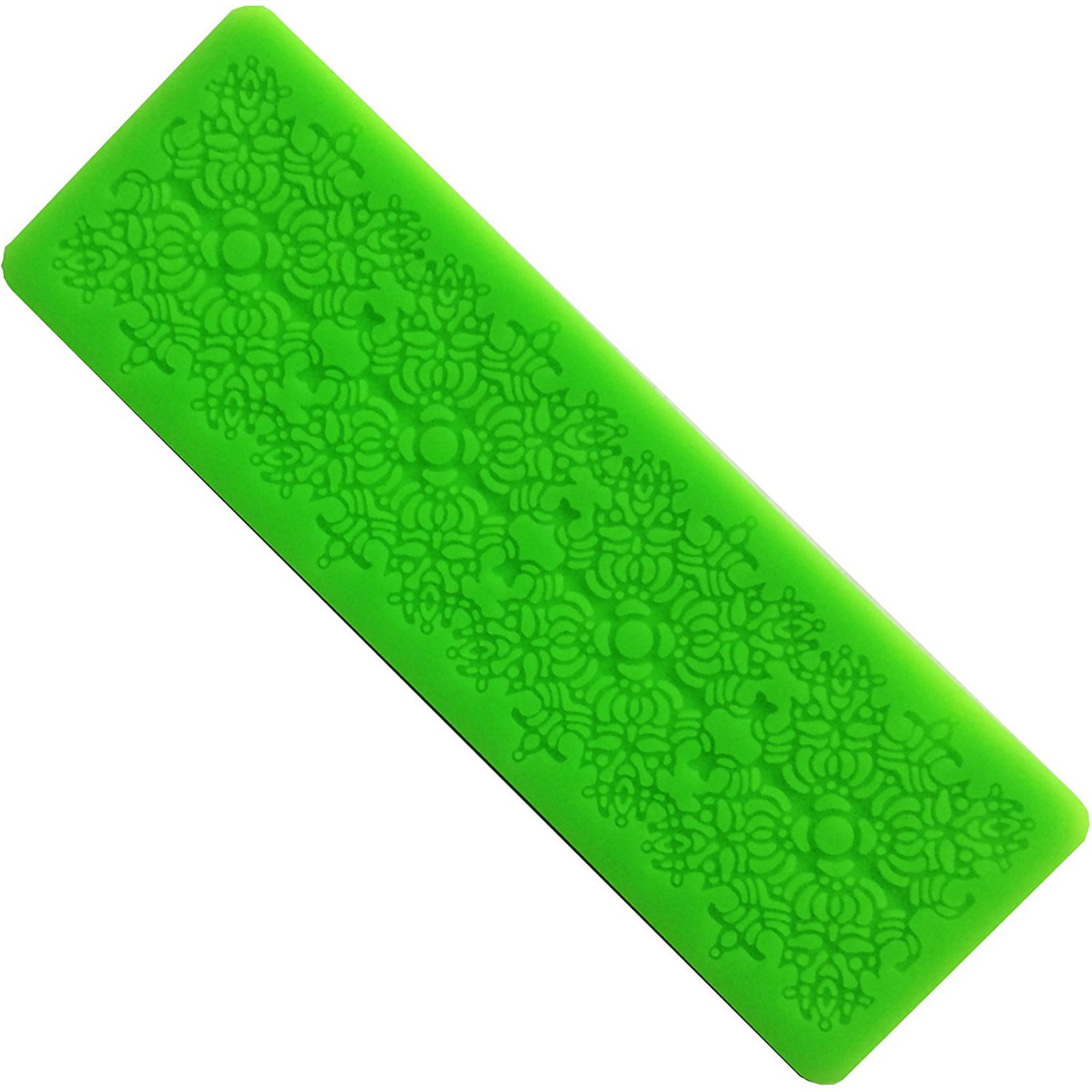 Mini Sugarcraft Cake Decoration Lace Border Fondant Gumpaste Icing Silicone Mold Mould Lace Shaped Cupcake Mat VICTORIAN STYLE #266, 6 * 5.2 * 0.2cm