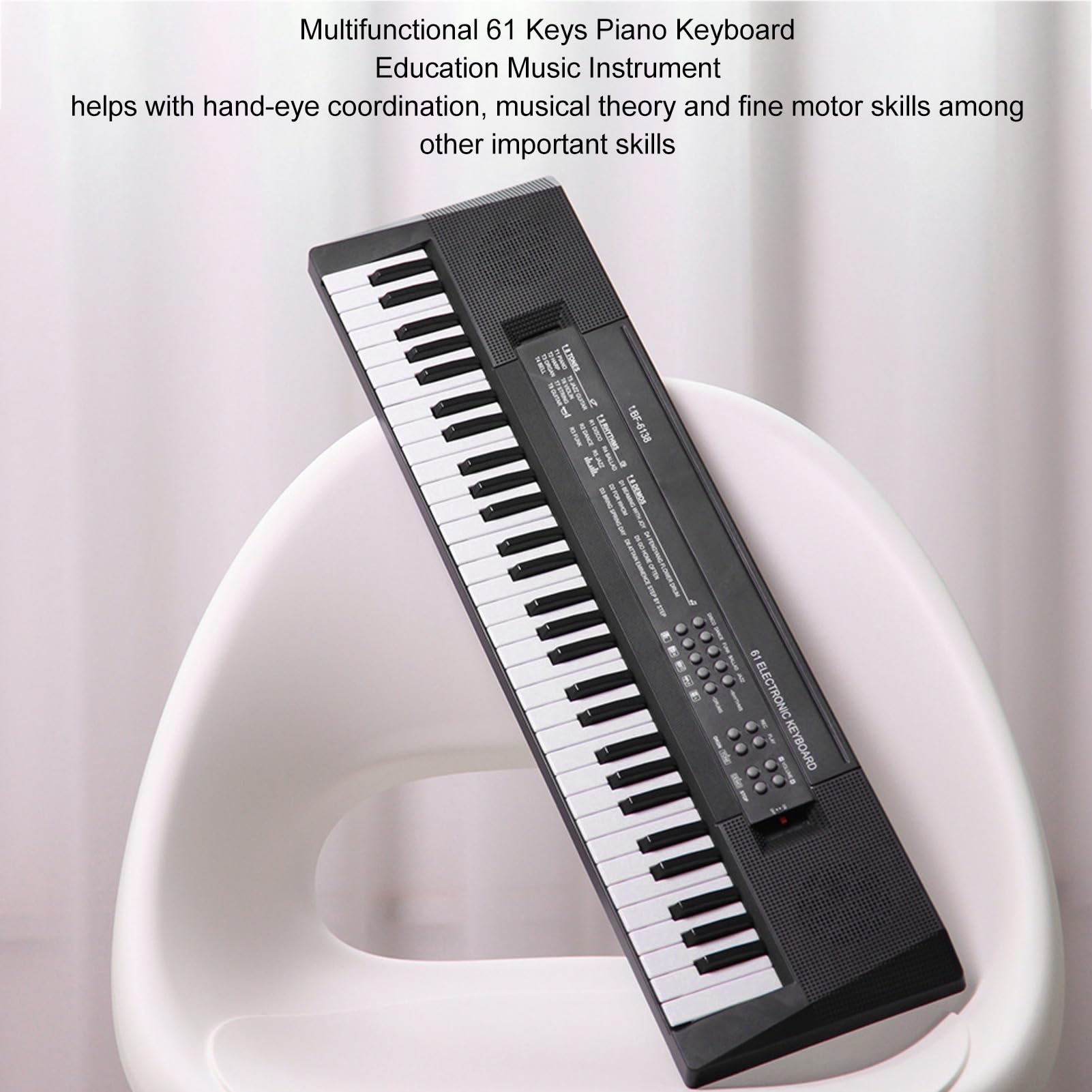 Mini Klawiatura Fortepianowa 61 Klawiszy Przenośna Klawiatura Elektroniczna Fortepian Wczesna Nauka Instrument Muzyczny z Mikrofonem