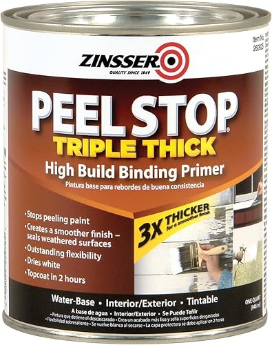 Miniatura 5 de Zinsser 260924-2PK - Imprimación de encuadernación triple gruesa Peel Stop, galón, transparente, paquete de 2