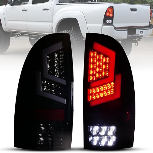 Miniatura 1 de CPW Luces traseras compatibles con Toyota Tacoma Pickup Truck 2005-2015, luces traseras LED laterales izquierda y derecha, luz de señal de giro