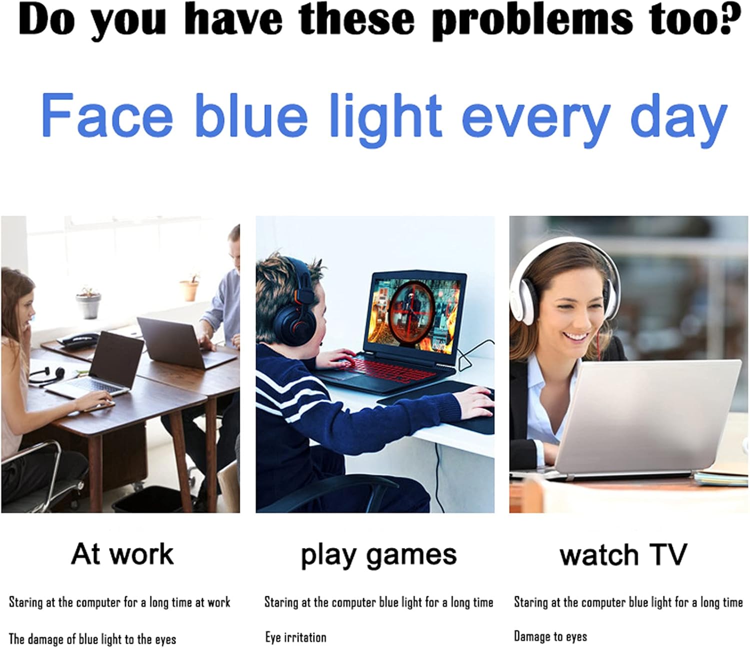 WLWLEO 2Pack Anti-Glare Screen Protector for Laptop, Anti Blue Light Eye Protection Film, Ultra-Clear Matte Protector Film for 13.3 Laptop Notebook PC