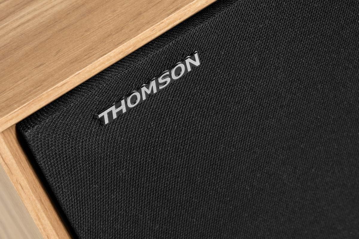 THOMSON Enceinte résidentielle en Bois Cosy, BT 5.3, 50 Watts, entrée 3.5mm