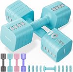 FEIERDUN Ensemble de sonnettes réglables 2, Chaque 2/4/6/8/10 lbs Poids pour les femmes, Ajustage rapide du poids, Double protection de verrouillage, Versatile Main Poids pour la maison Gym