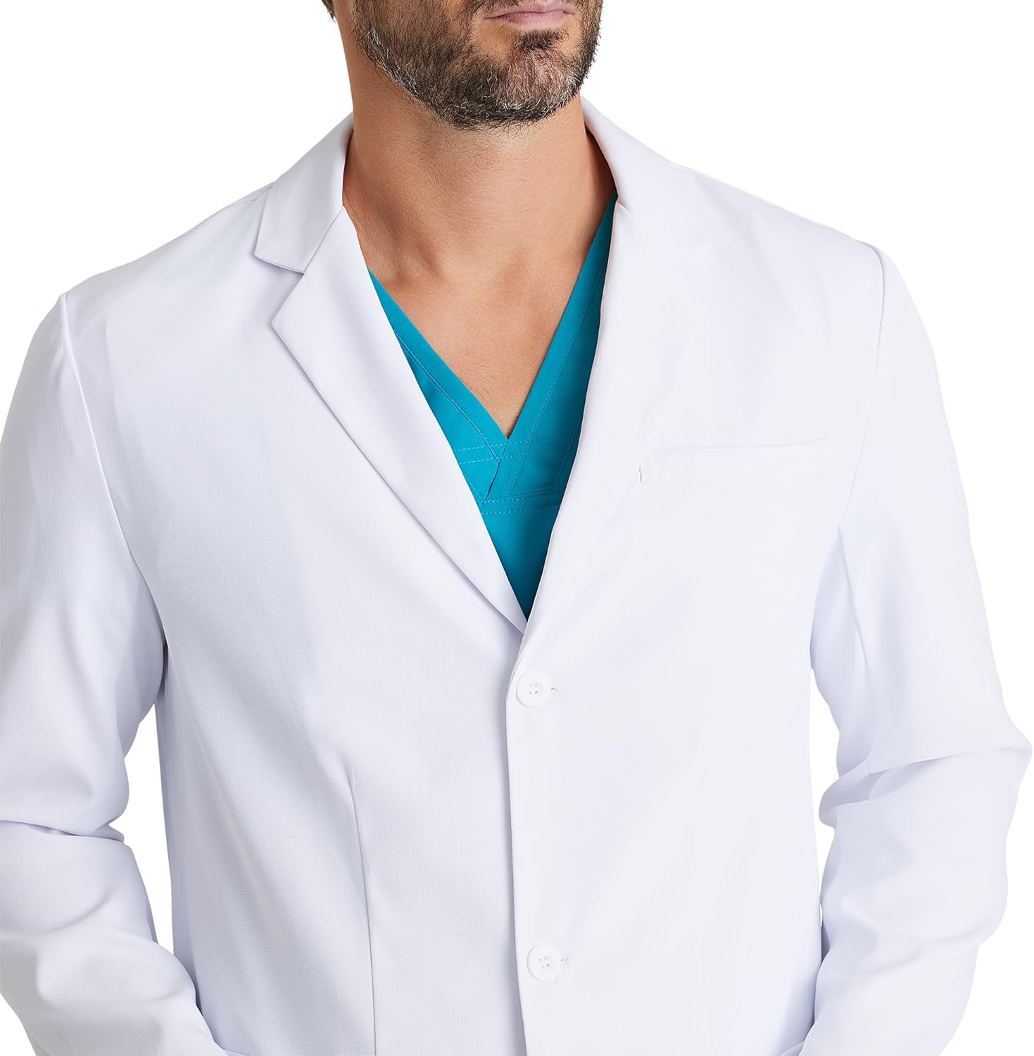 BARCO Verse Lab Coat for Men - Professional, 3-Pocket, 3-Button Closure Long Sleeve 38" Men's Lab Coat - Image 5