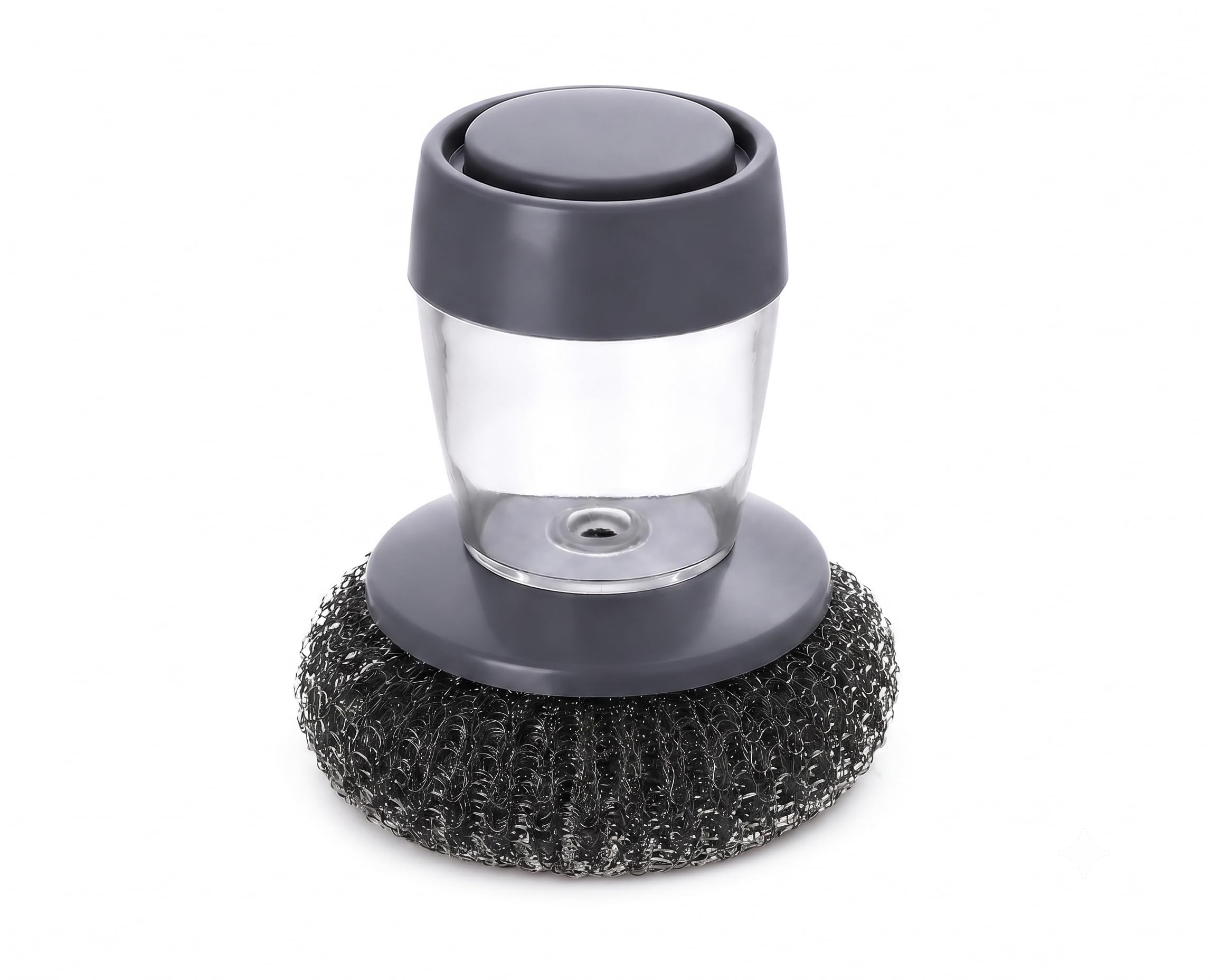 2-in-1 Dish Scrubber with Liquid Soap Dispenser - Bartan Saaf Karne Ka Brush jese Kadai, Tawa, Fry Pan, Sink, Gas Stove & Kitchen Cleaning (Grey)-image-35
