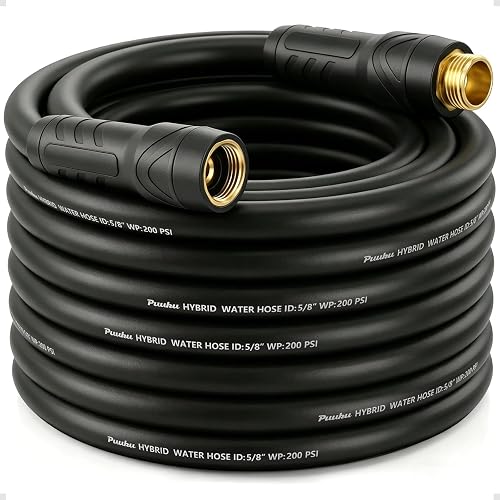 Garden Hose 50 ft x 5/8", NON-EXPANDABLE Heavy Duty Premium Flexible Hose