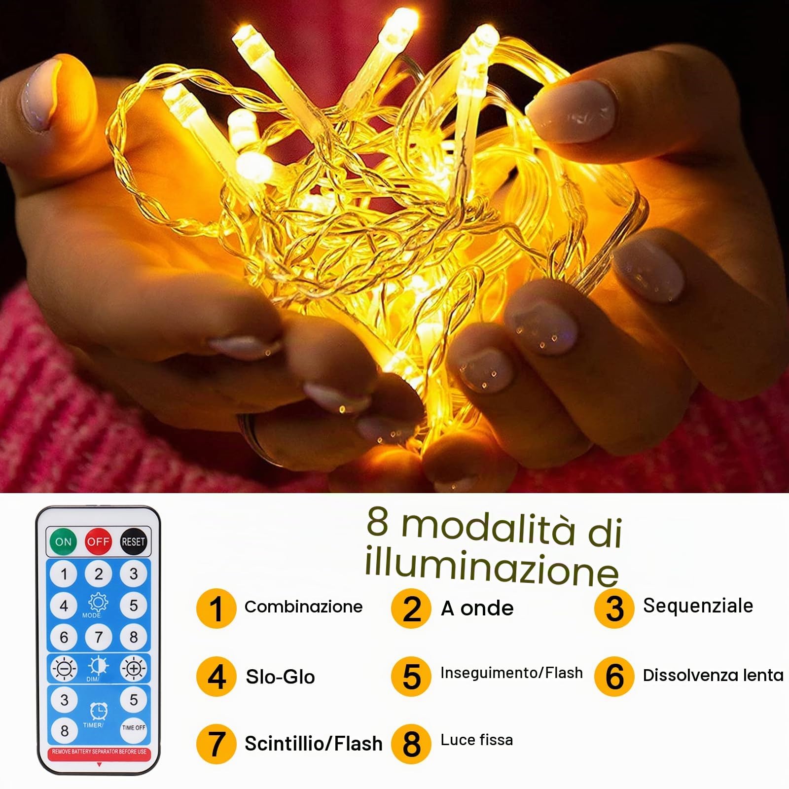 Catena di luci solari con ricarica USB, 10 m, impermeabile, con pioggia di ghiaccio, 8 modalità, 336 LED, 56 pezzi, luci per tende con telecomando, per giardino, matrimoni, feste, decorazioni
