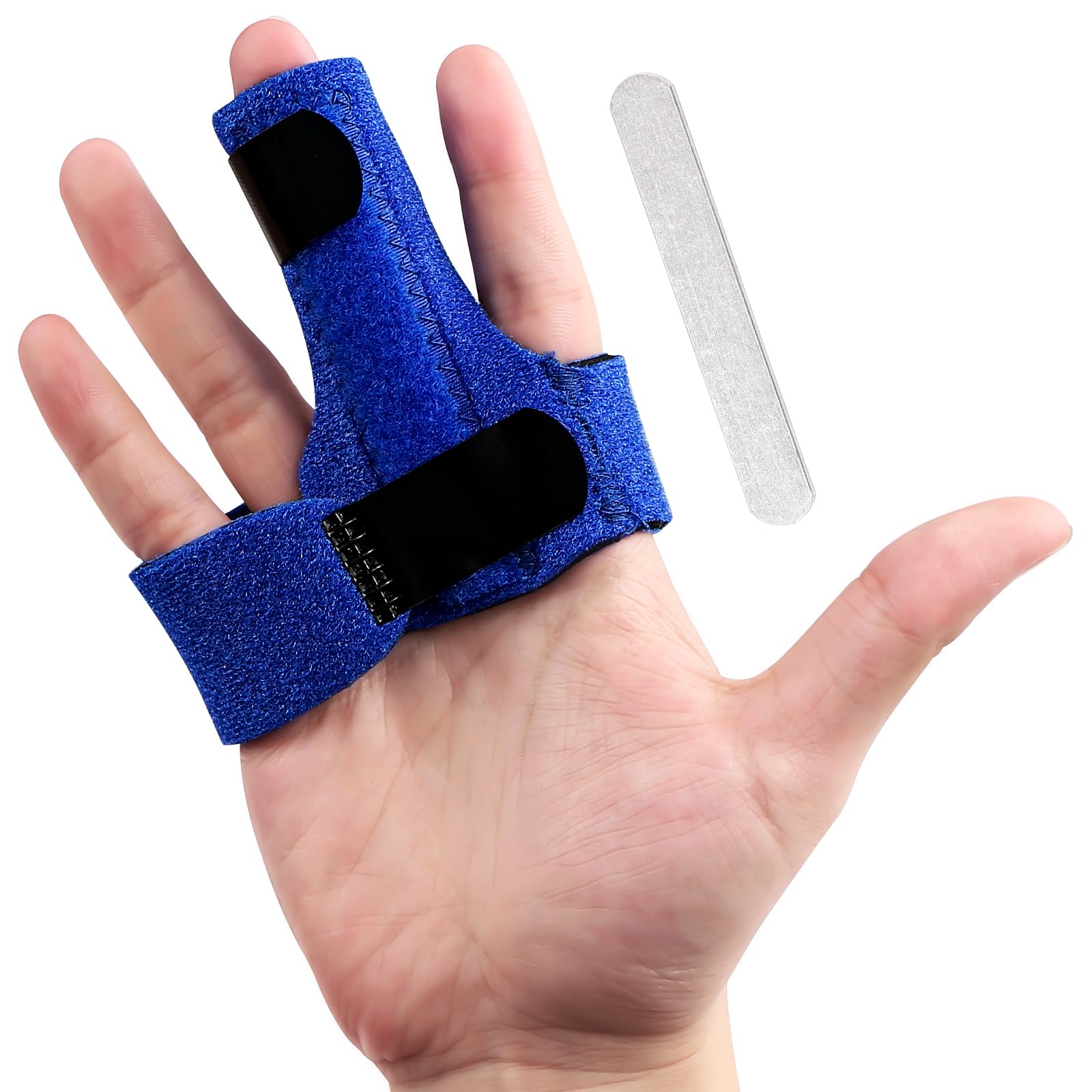 Finger Brace, Trigger Finger Splint for Index Middle Ring Pinky Finger Arthritis Pain, Tendon Injury, Broken Mallet Finger Stabilizer Supports for Dislocated Knuckle Immobilizer Wrap