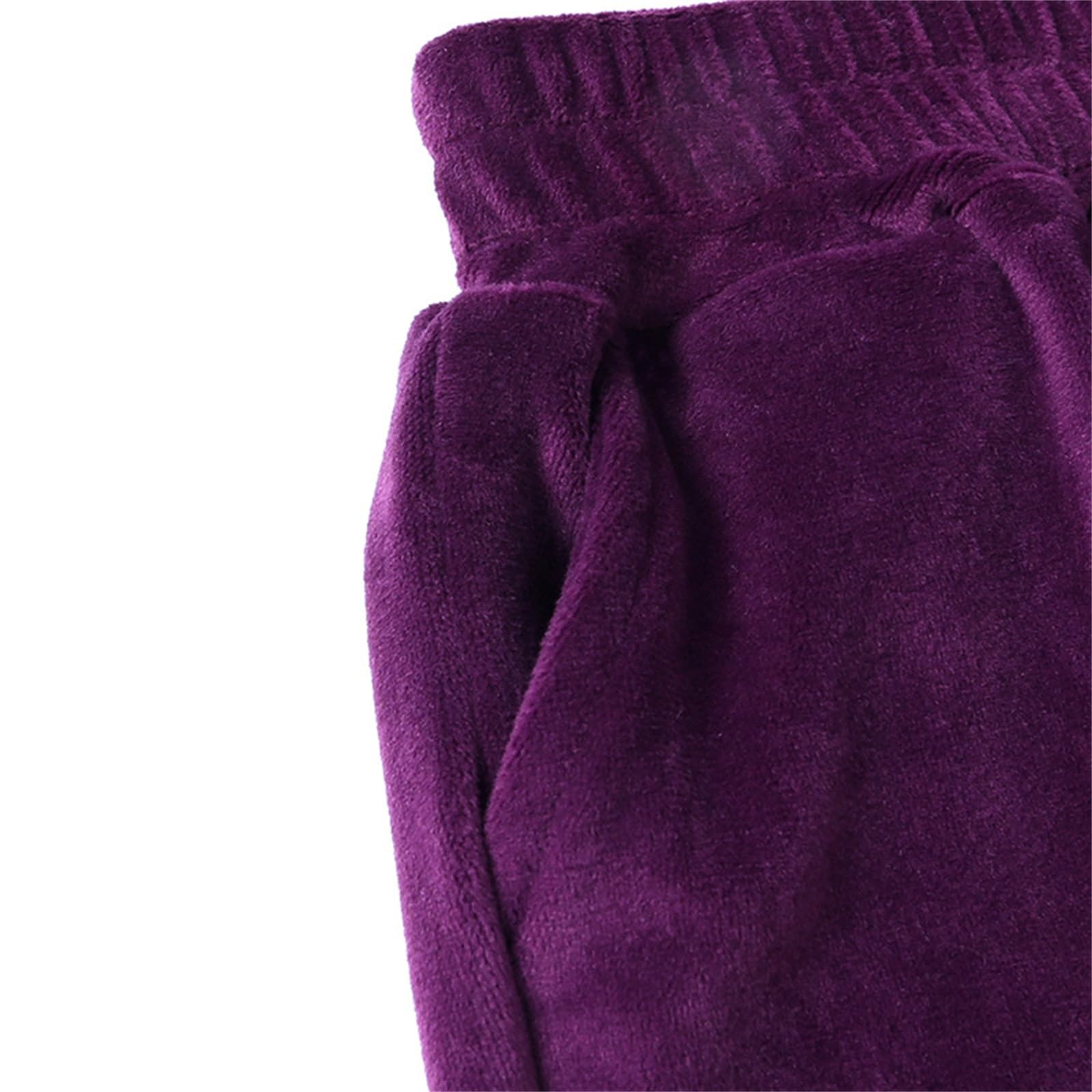 Tuta da ginnastica con cappuccio in velluto per ragazze, caldo completo da jogging in pile, e casual, due pezzi da indossare con pantaloni per le uscite quotidiane #38