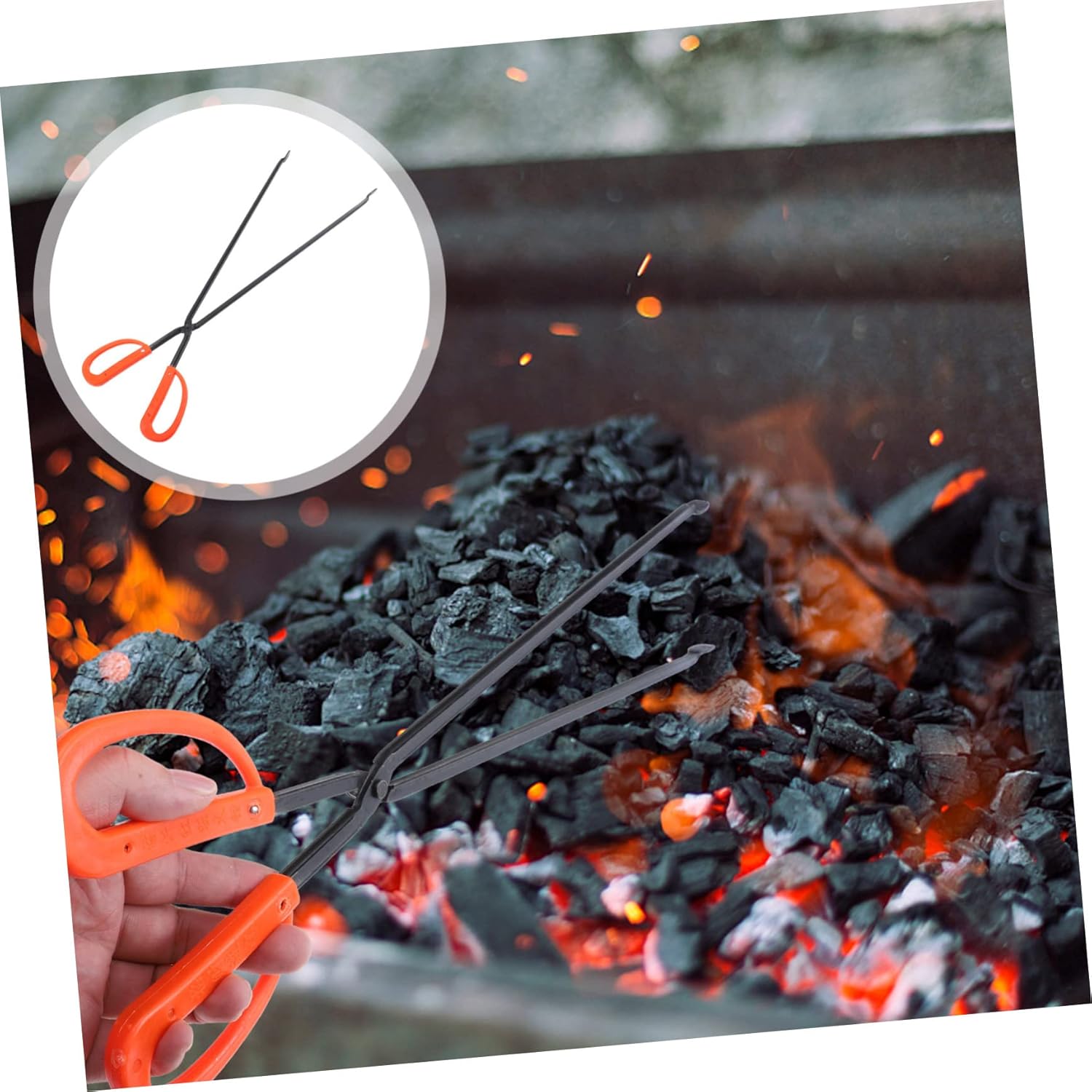 GANAZONO Outdoor Bbq Tongs for Fire Pit Sturdy and Strong Grill Utensils Long Handle Easy to Use for Needs