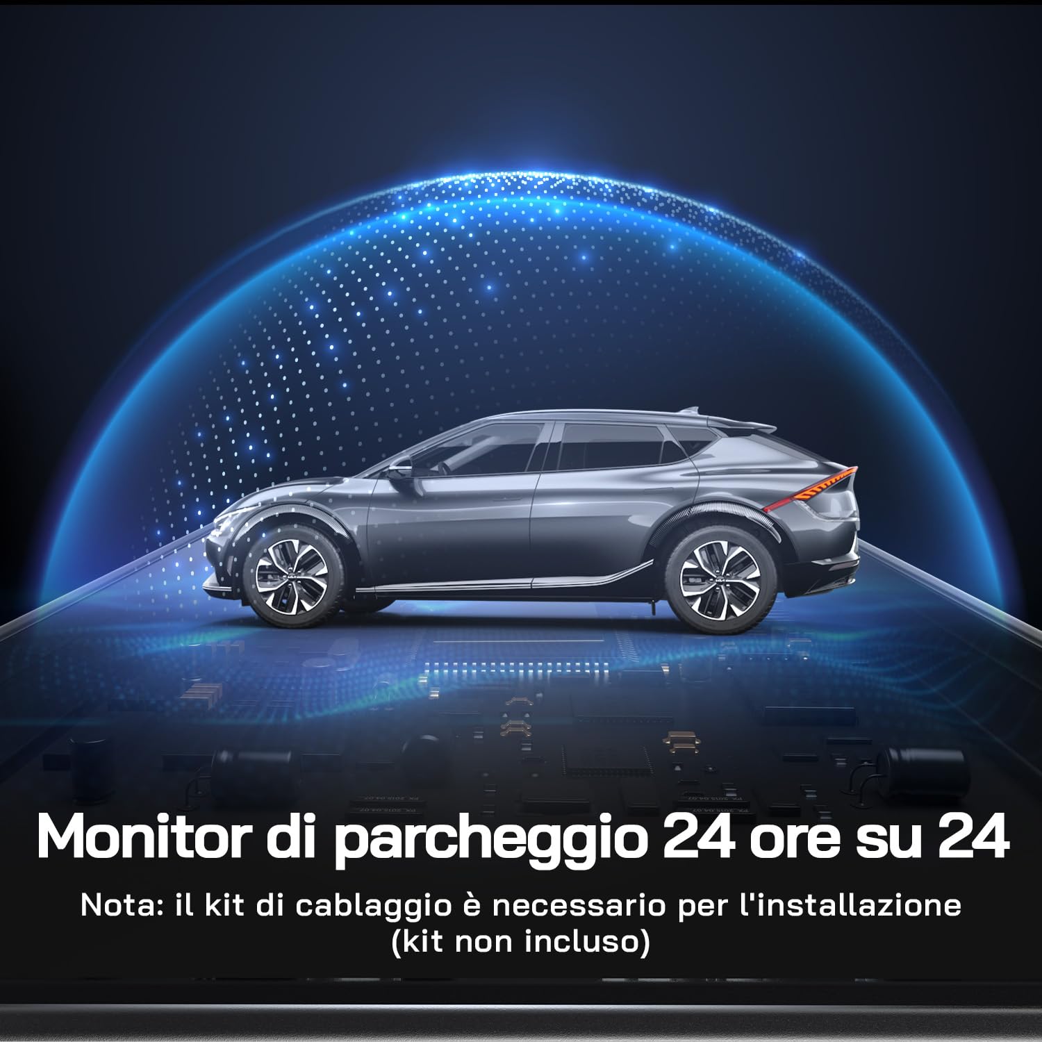 WOLFANG Dash Cam Auto 4K, Doppia WiFi Dashcam per Auto, Telecamera Auto 170° Grandangolo, Visione Notturna,G-Sensor, WDR, Monitor di Parcheggio, Registrazione in Loop