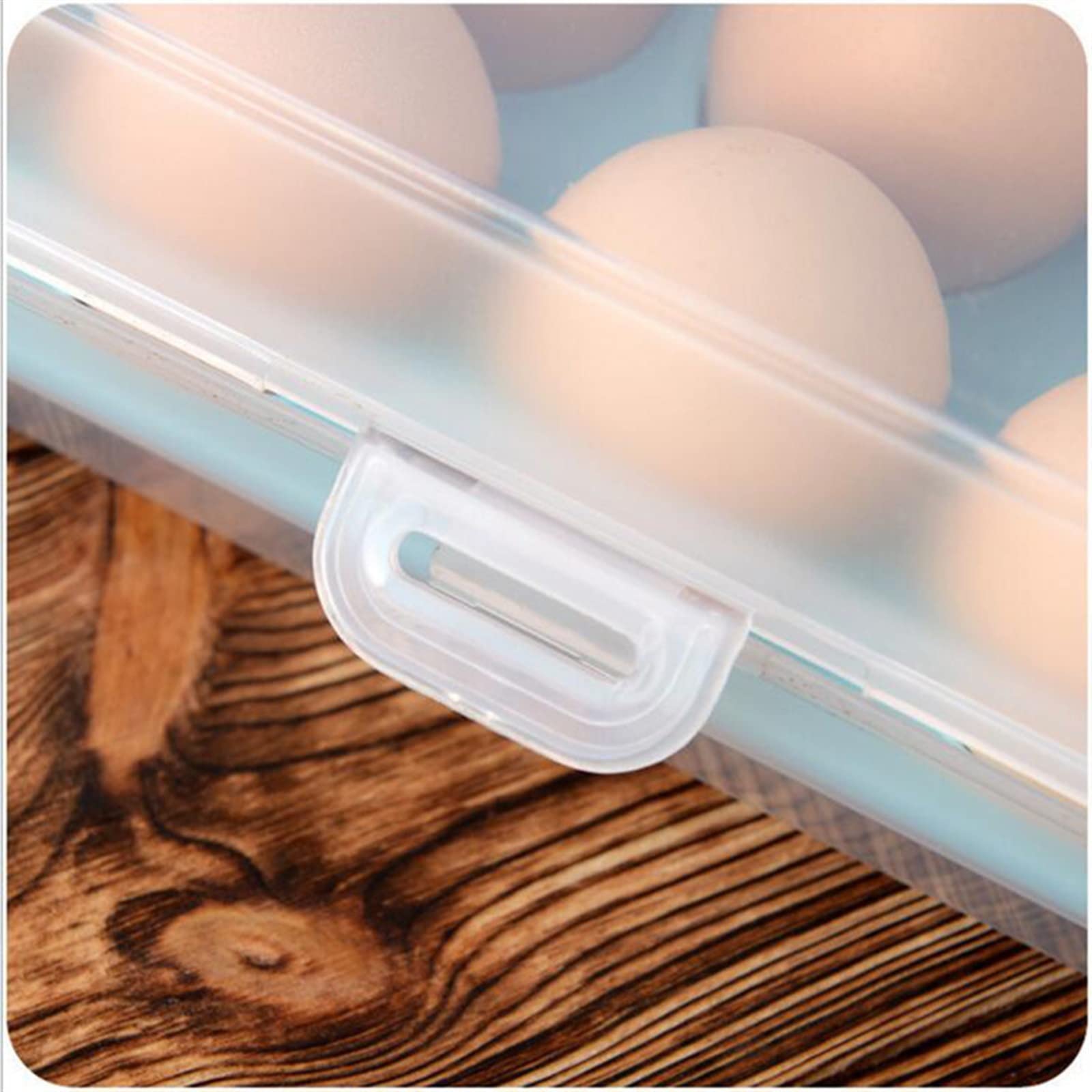 Cubo de Huevos para refrigerador, Caja de Almacenamiento con Soporte para Huevos de 15 Rejillas para Puerta de refrigerador, contenedor de cajón de Huevos de Cocina