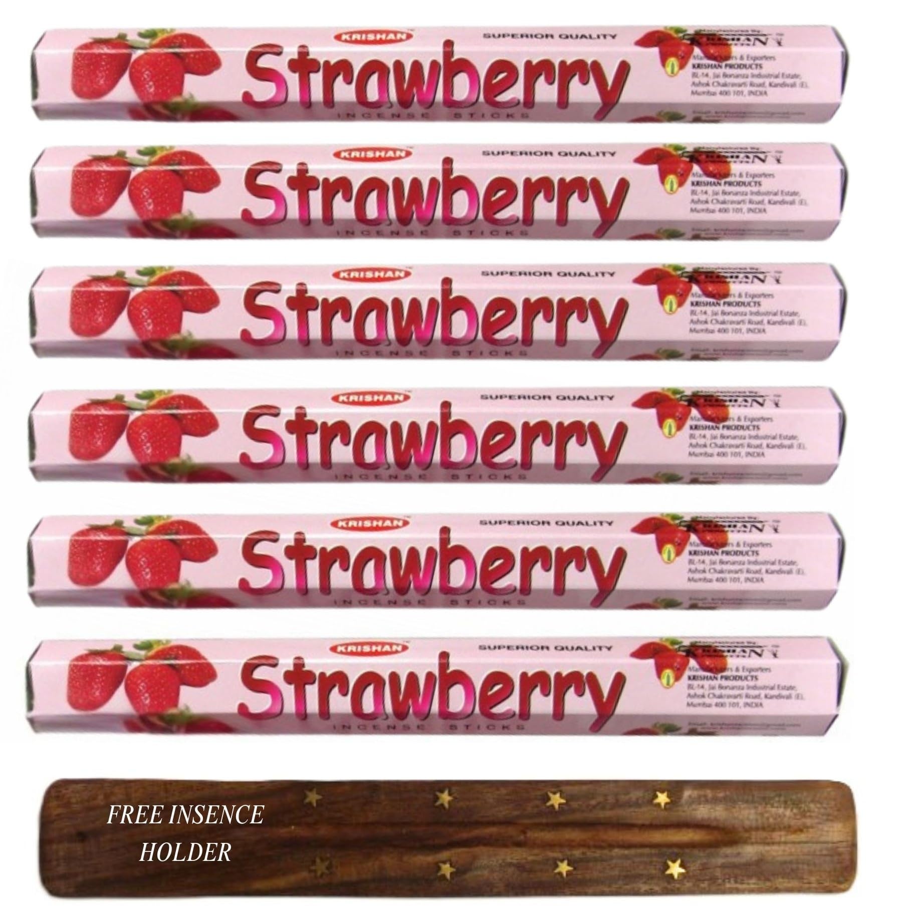 Exotic Fruit Fragrance Incense Sticks Various Assorted Perfume Scented Room Aroma 120 Joss Stick (Strawberry)