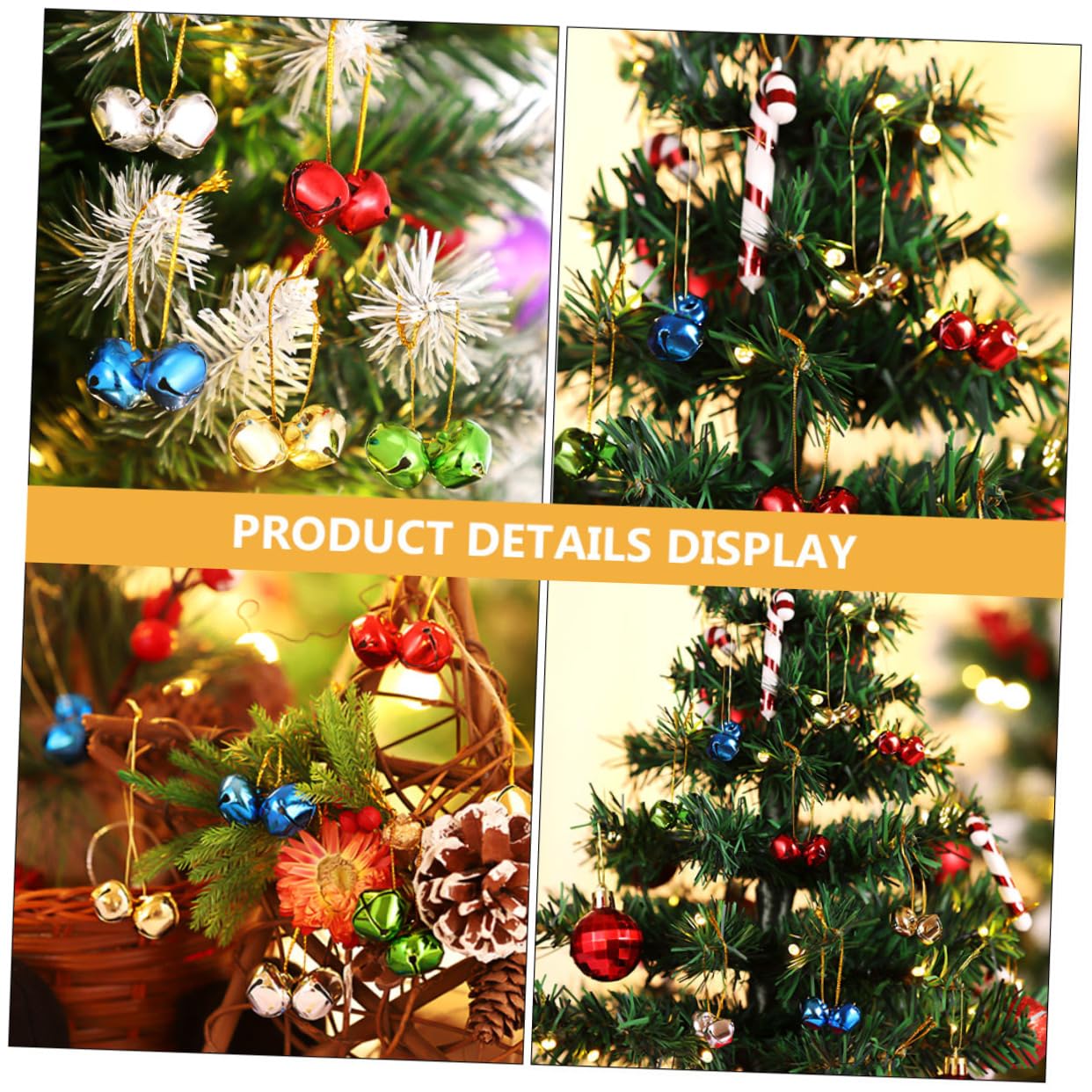 Pequeñas campanas de Navidad, campanas colgantes de Navidad, 200 campanas para manualidades, campanas de Navidad, árbol de Navidad