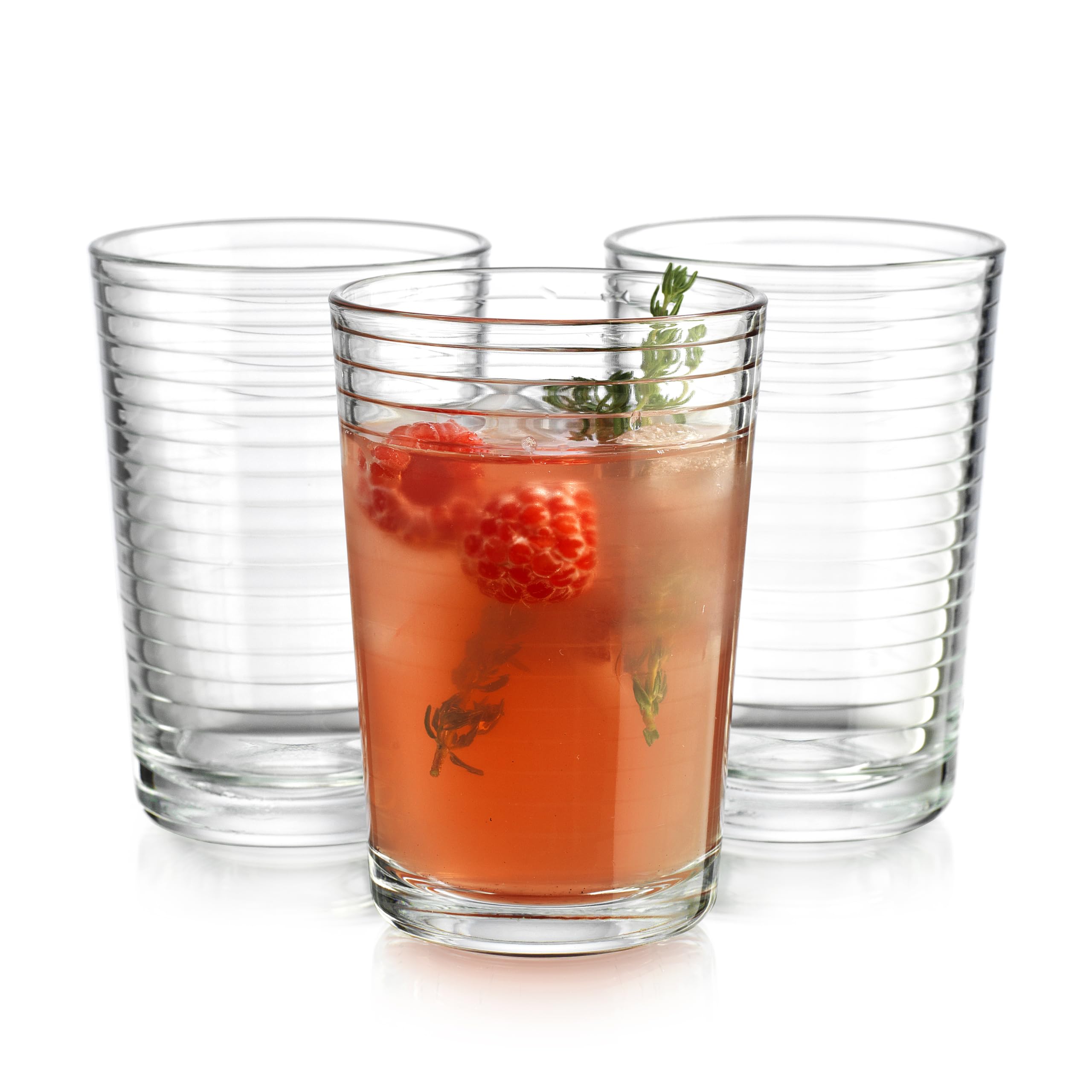 Glaver's Juice Glasses 7 oz. Set of 10 Glass Cups – Beverage Water Tumblers For Home and Bar, Water, Cocktails, Iced tea. Kids Friendly Dishwasher Safe.