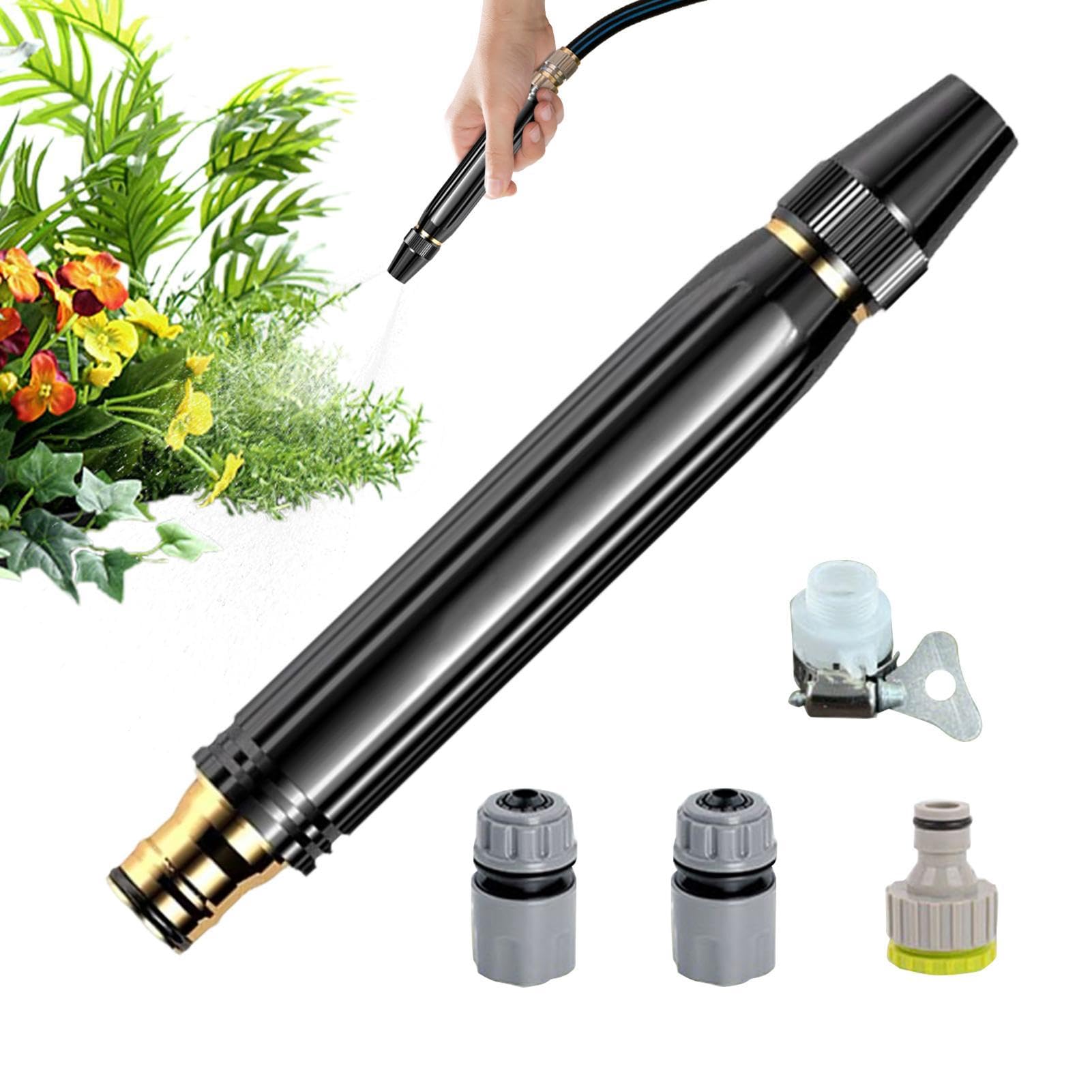 High Pressure Garden Hose Nozzle, Car Wash Water with Booster Nozzle, Heavy Duty Handheld Adjustable Spray Patterns Sprinkler, for Garden, Deck, Lawn, Yard, Home, Watering Plant