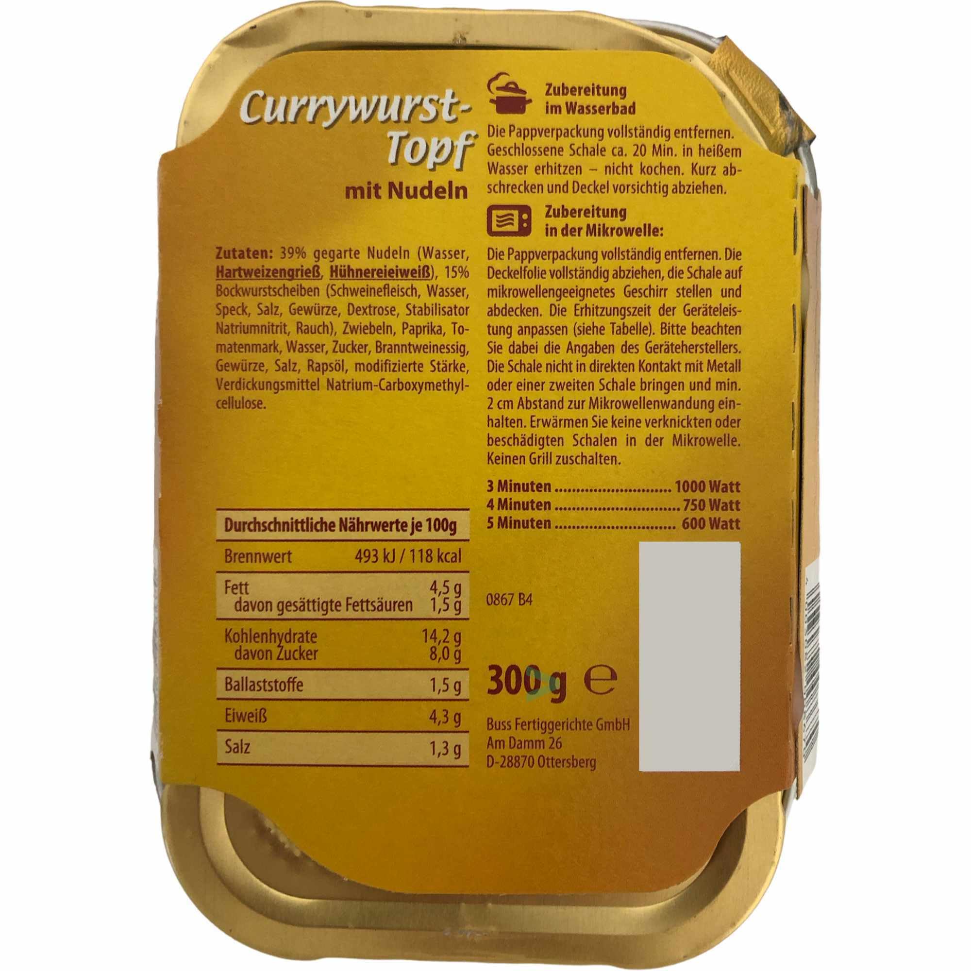 Buss Fertiggerichte Probierpaket XXL (8x300g Packung) + usy Block
