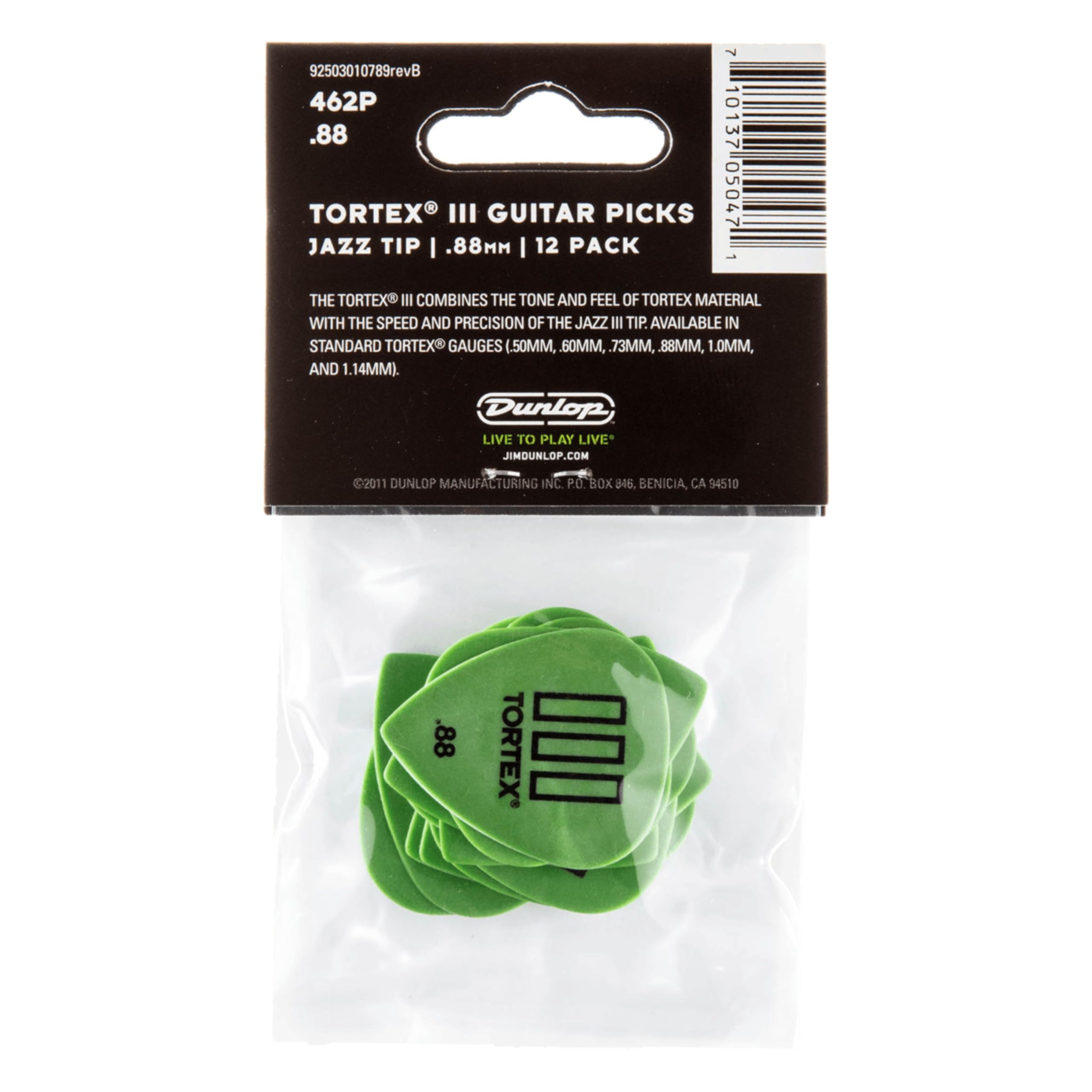 462P.88 Tortex Iii Green .88Mm