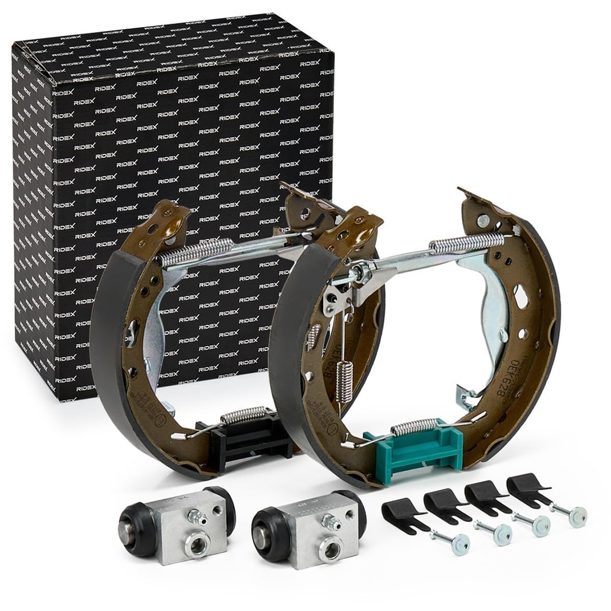 RIDEX 3859B0278 Kit frenos disco de tambor Trasero con cilindro de freno de rueda con accesorios Compatible con FORD Fiesta Mk6 Hatchback CB1, CCN, JA8, JR8