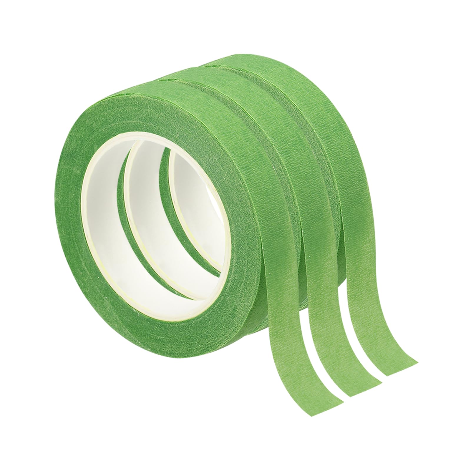 PATIKIL Floral Tape 1/2" x 20 Yard / 12mm x 20m, 3 Pack Flower Wrap Adhesive Tape for Bouquet Stem Wrapping, Ten Green