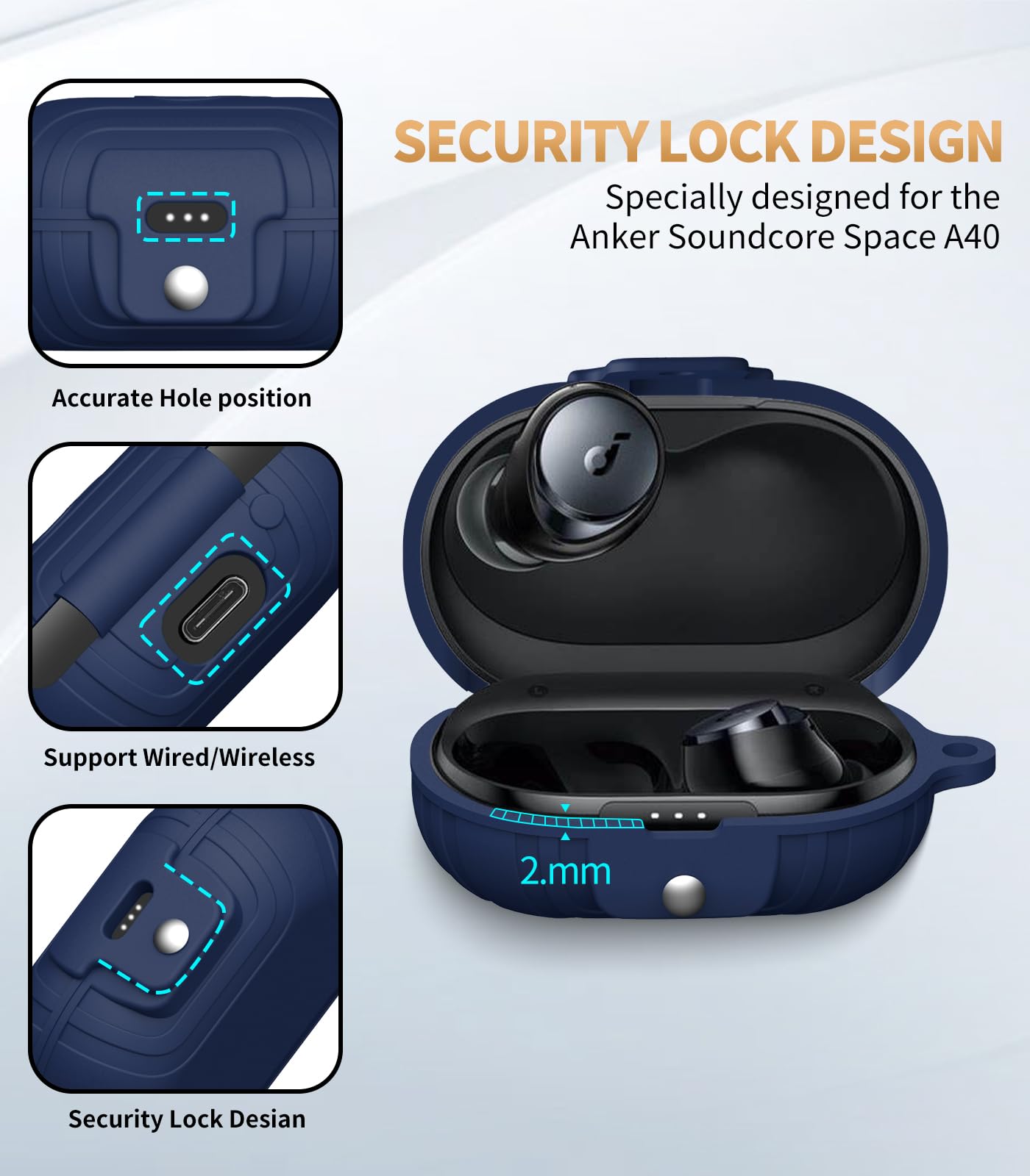 Amazon.com: Alquar for Anker Soundcore Space A40 Secure Lock Case