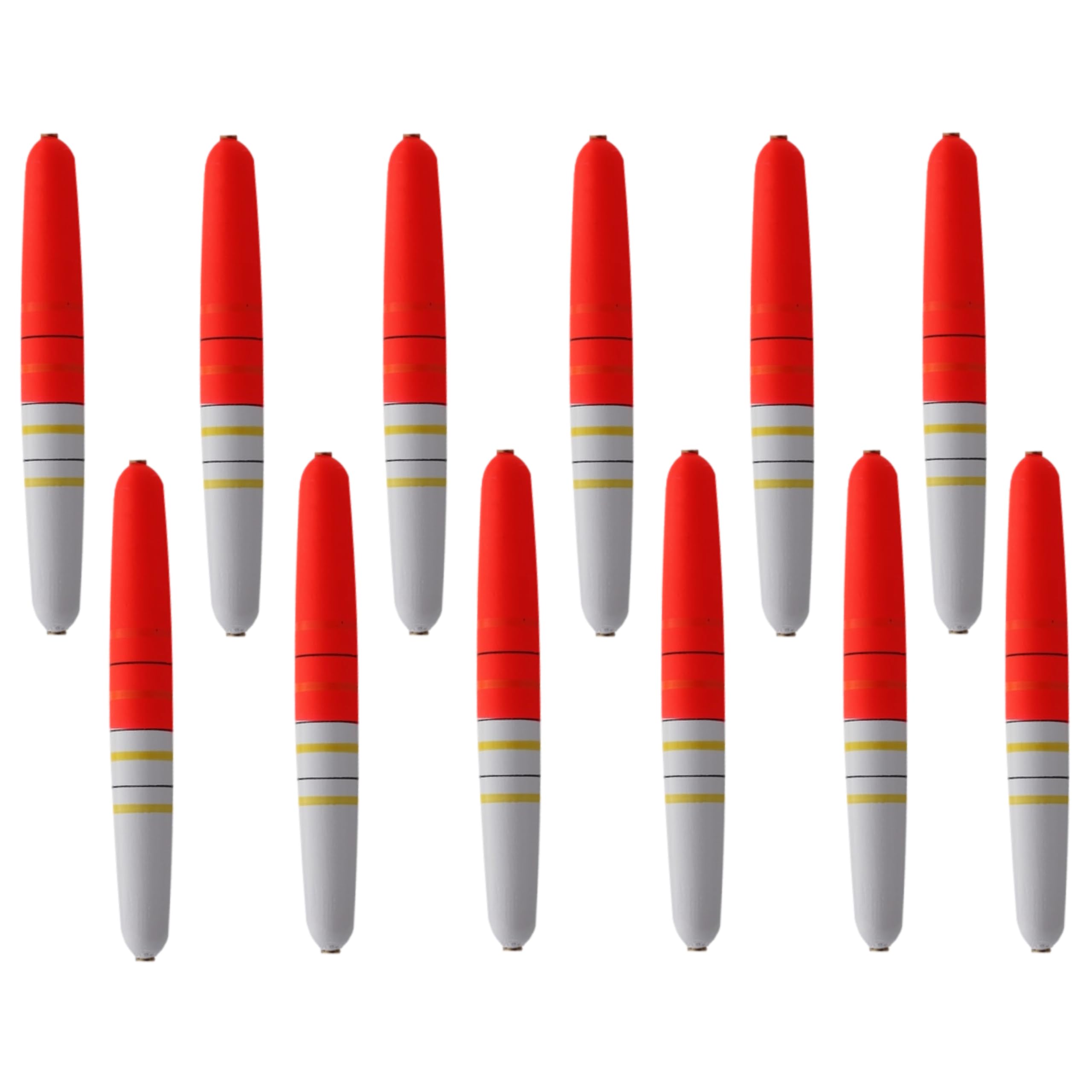 Tube Balsa Wood Fishing Floats - Red & White