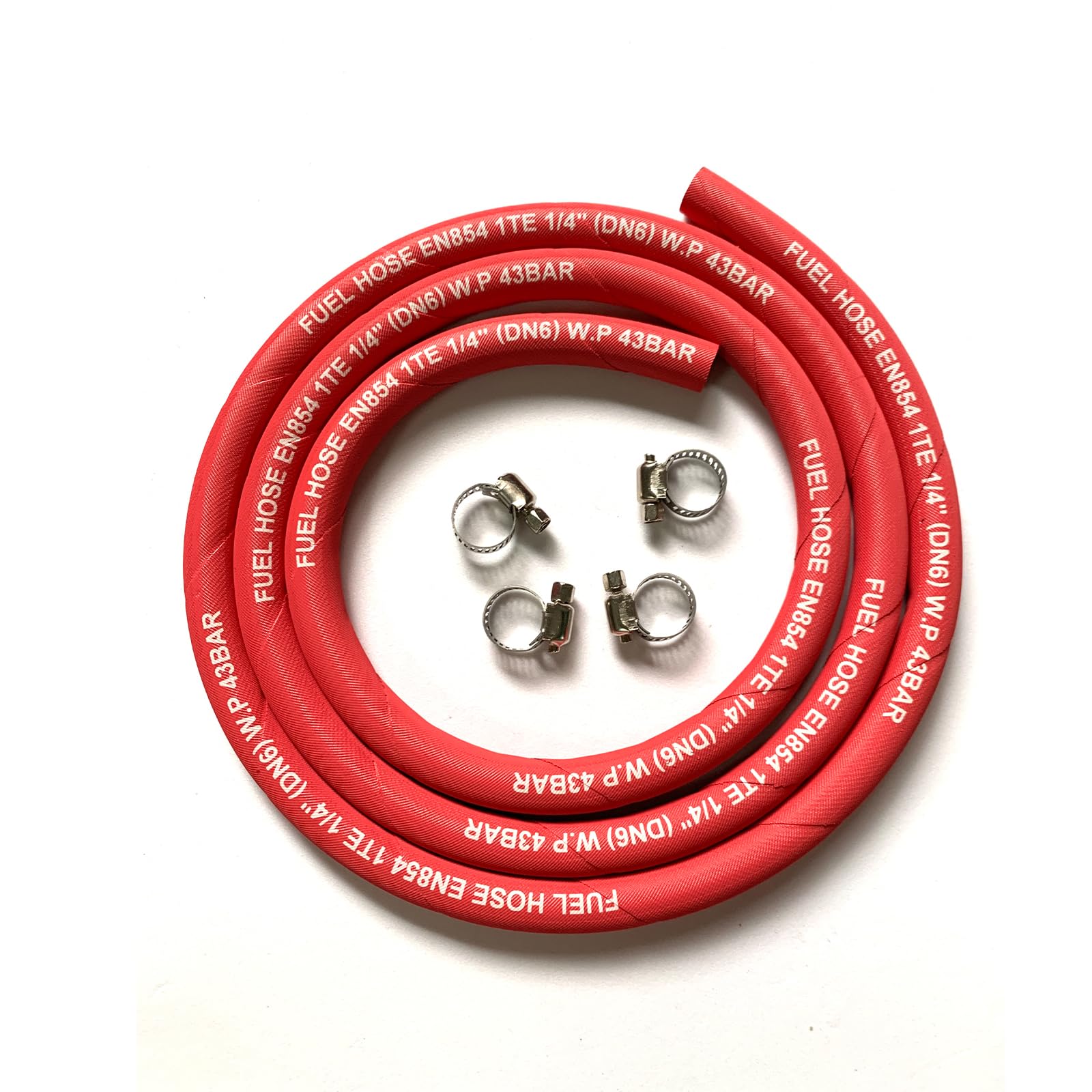 Fuel Line Hose 4AN 1/4" High Pressure Hose 2.8Mpa 400PSI 6mm 5FT for Fuel Systems Engines Tube Hose Multiple Size Options,Implementation Standards: