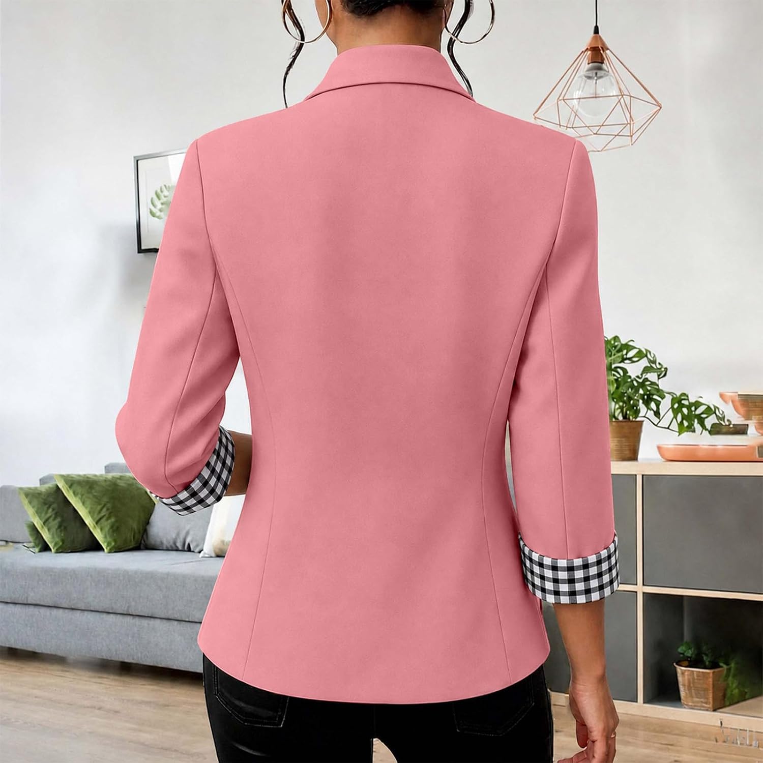 Women's Classic Blazer Button Front Long Sleeve Casual Suit Jacket