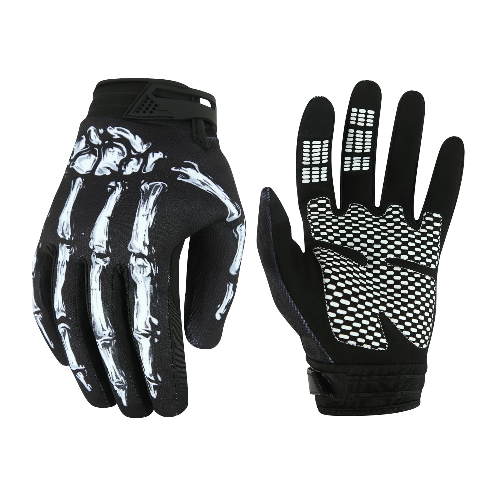 Motorcycle Gloves for Men Women Touchscreen Full Finger Skeleton Joker Gloves Non-Slip for BMX ATV MTB Riding Cycling Mountain Bike Dirt Bike