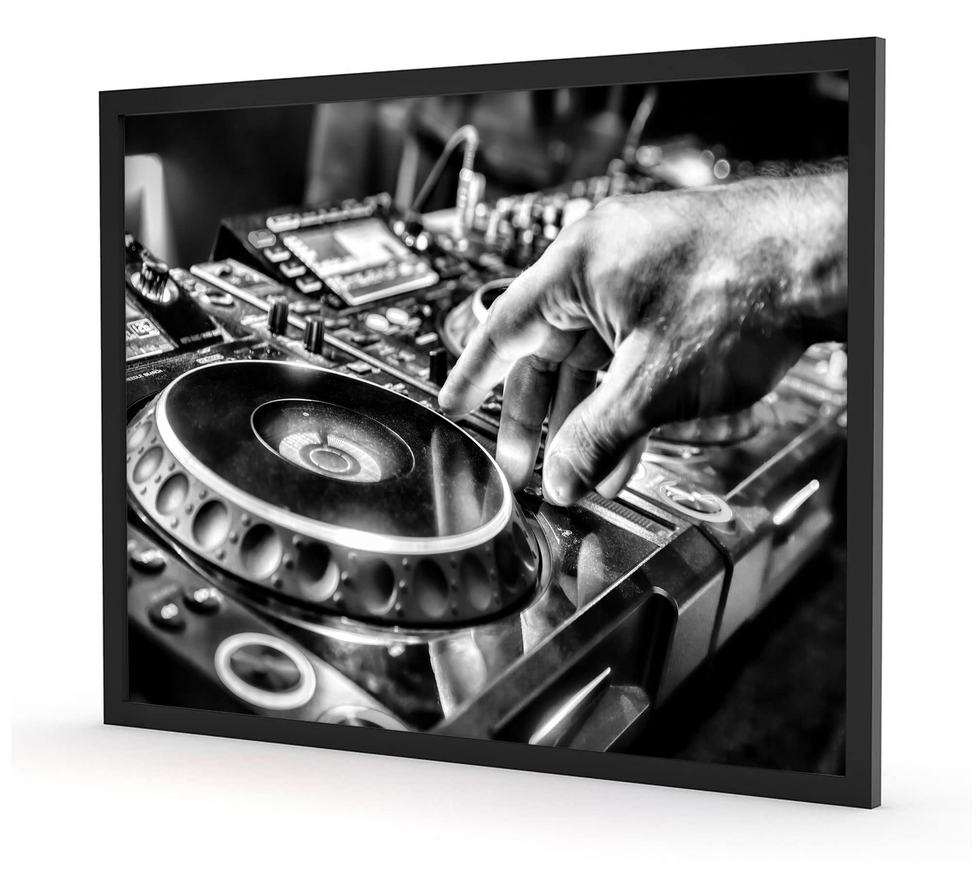 Piatto da DJ Cool Music, poster in cornice/formato: 100 x 70 cm, stampa artistica incorniciata