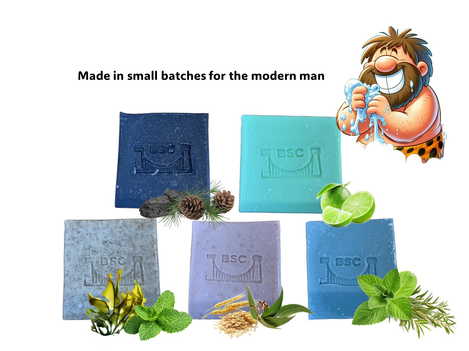 Bristol Soap Company Luxury Artisan Soap Man Bar Pack, 5 Masculine Handmade Essential Oil Soaps, Shea Butter & Coconut Oil, Cruelty-Free & Vegan Gift Set - Image 2
