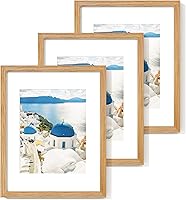 Vista 123 de Axeman Marco para póster de 18 x 24 pulgadas con paspartú para 16 x 20 pulgadas, marco de fotos de madera maciza de roble con vidrio templado, marco