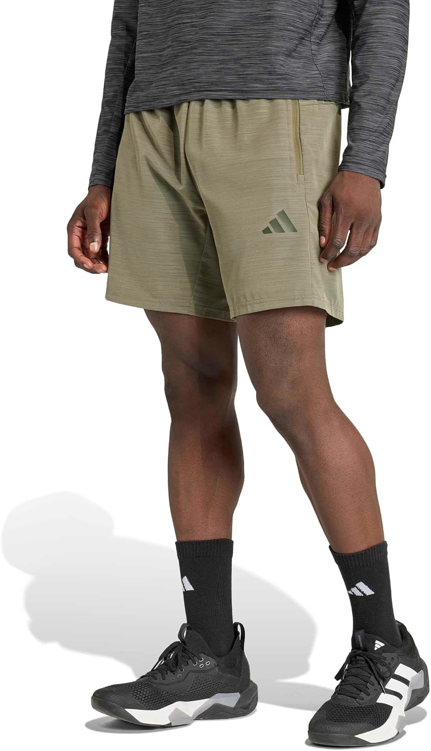adidas Mens Workout Essentials Basic Melange Woven Short