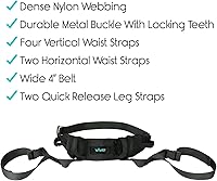 Vista 8 de Vive Transfer Belt with Leg Loops - Medical Nursing Safety Gait Assist Device - Bariatrics, Pediatric, Elderly, Occupational and Physical Therapy