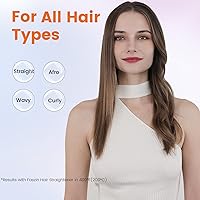 Vista 9 de Faszin Plancha de pelo profesional, placa ancha de 1.65 pulgadas, plancha plana de iones negativos de titanio, calentamiento rápido de 30 segundos