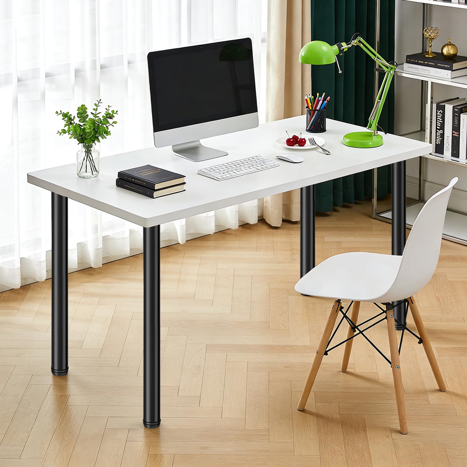 QLLY Juego de 4 Patas metálicas Ajustables, 70 cm de Altura, para Escritorio, Mesa de Oficina, Juego de 4 (70 cm, Negro)