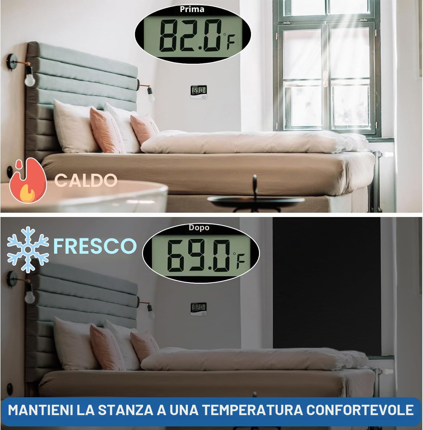 BKSAI Magnetico Tenda Oscurante da Interno per Finestre Tende Oscuranti Tessuto Tendine Oscuranti Finestre Portatile solare e Senza Forare | 200x145 cm Tende Oscuranti Tessuto Senza Forare Tendine Oscuranti Finestre Portatile 100% Oscurante per Finestre e