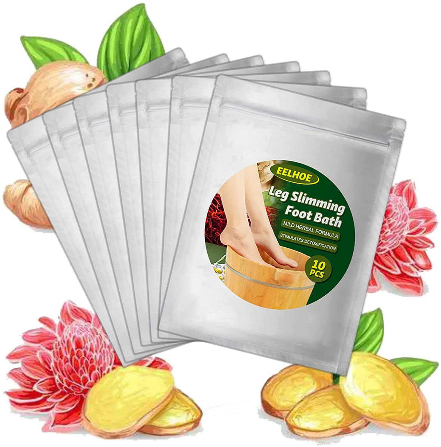 Buy WSWHDLG Lymphatic Drainage Ginger Foot Soak, Leg Slimming Foot Bath