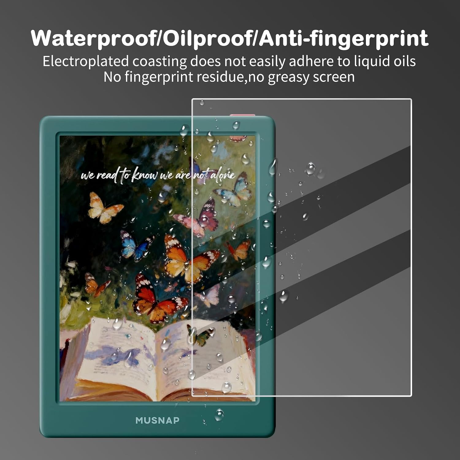 Anti-Glare Screen Protector for Musnap Neo C/Neo e-Reader, Anti Fingerprint, Scratch Resistant, Paper Texture Feel Nano Matte PET Soft Film, 2-Pack (Matte)
