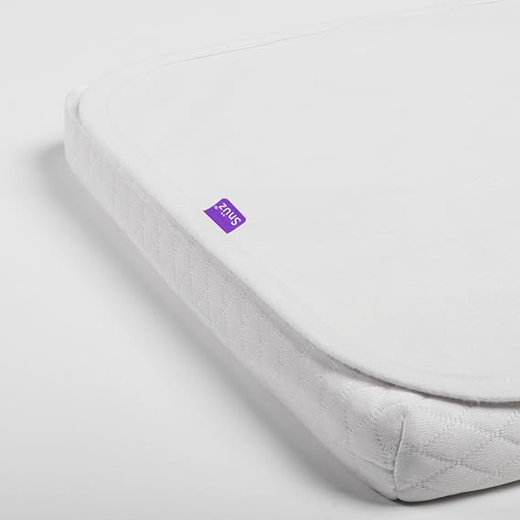 Snuz Waterproof Crib Mattress Protector for SnuzPod5, SnuzPod3 & Studio - Super Soft Brushed Cotton Cot Mattress Protector with Dust Mite Barrier, Machine Washable Crib Sheets 44x80cm
