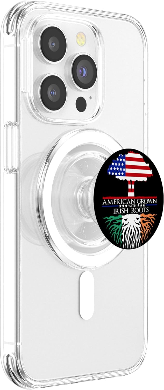 American Grown Irish Roots US Ireland PopSockets MagSafe PopGrip for iPhone