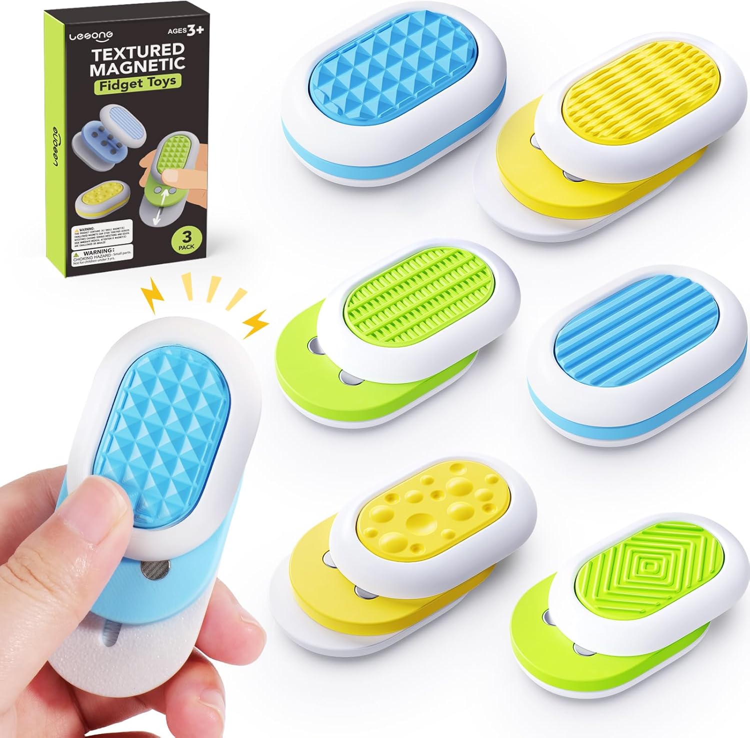 Fidget Toys Magnetic Sliders for Adults: 3 Pack Textured Stress Toys Each with 3 Layers – Autism Sensory Toys for Special Needs Calming – Small Fidgets for Anxiety Relief Office Classroom Fidget Toys Magnetic Sliders for Adults: 3 Pack Textured Stress Toys Each with 3 Layers – Autism Sensory Toys for Special Needs Calming – Small Fidgets for Anxiety Relief Office Classroom