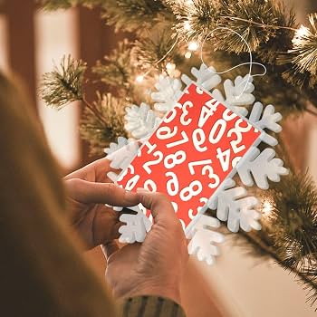 Amazon｜クリスマスツリー ハンギングオーナメント 数字 アート