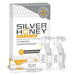 Absorbine Silver Honey Rapid Ear Care Vet Strength Concentrated Doses 5 Ear Drops for 10 Days on 1