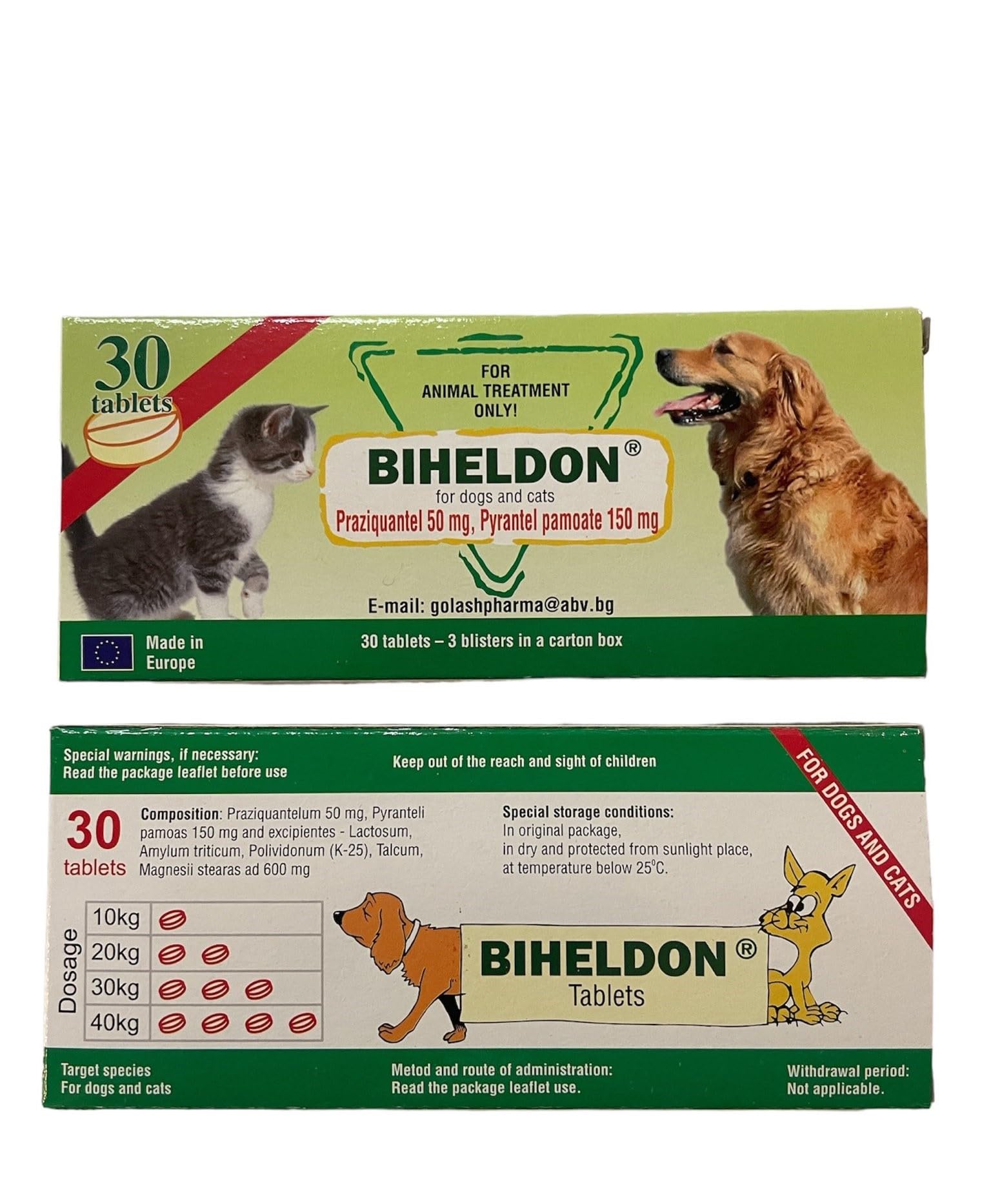 Cani Gatti Wormer Ampio Spettro Molto Efficace Nuovo 30 Tabs