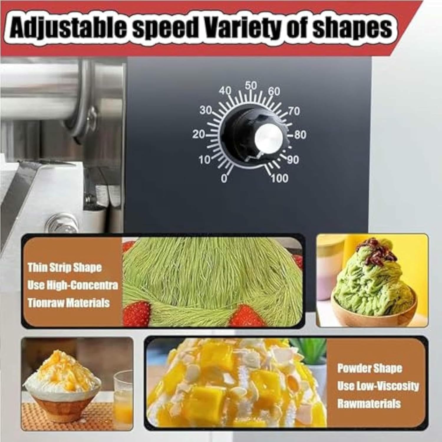 Electric Ice Crusher Machine, Snow Cone Maker, Perfect for Home, Restaurants, and Milktea Shops, 160KG/24H Capacity-