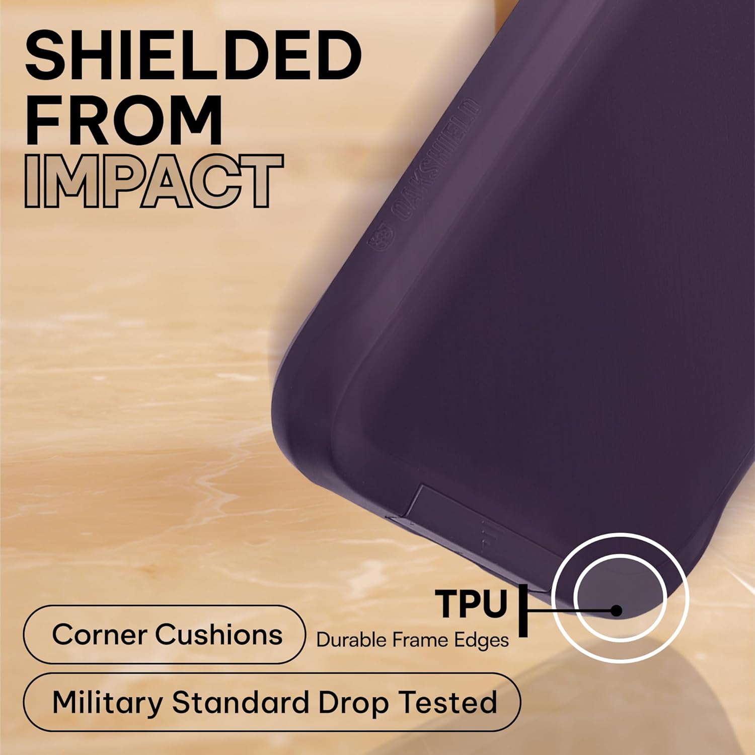 Mobile Phone Case with Stand Compatible with iPhone 14 - Violet